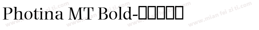 Photina MT Bold字体转换